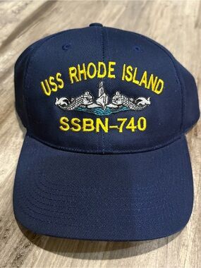 Vintage USS Rhode Island SSBN-740 Navy Vet Sub Veteran Hat Head To Toe